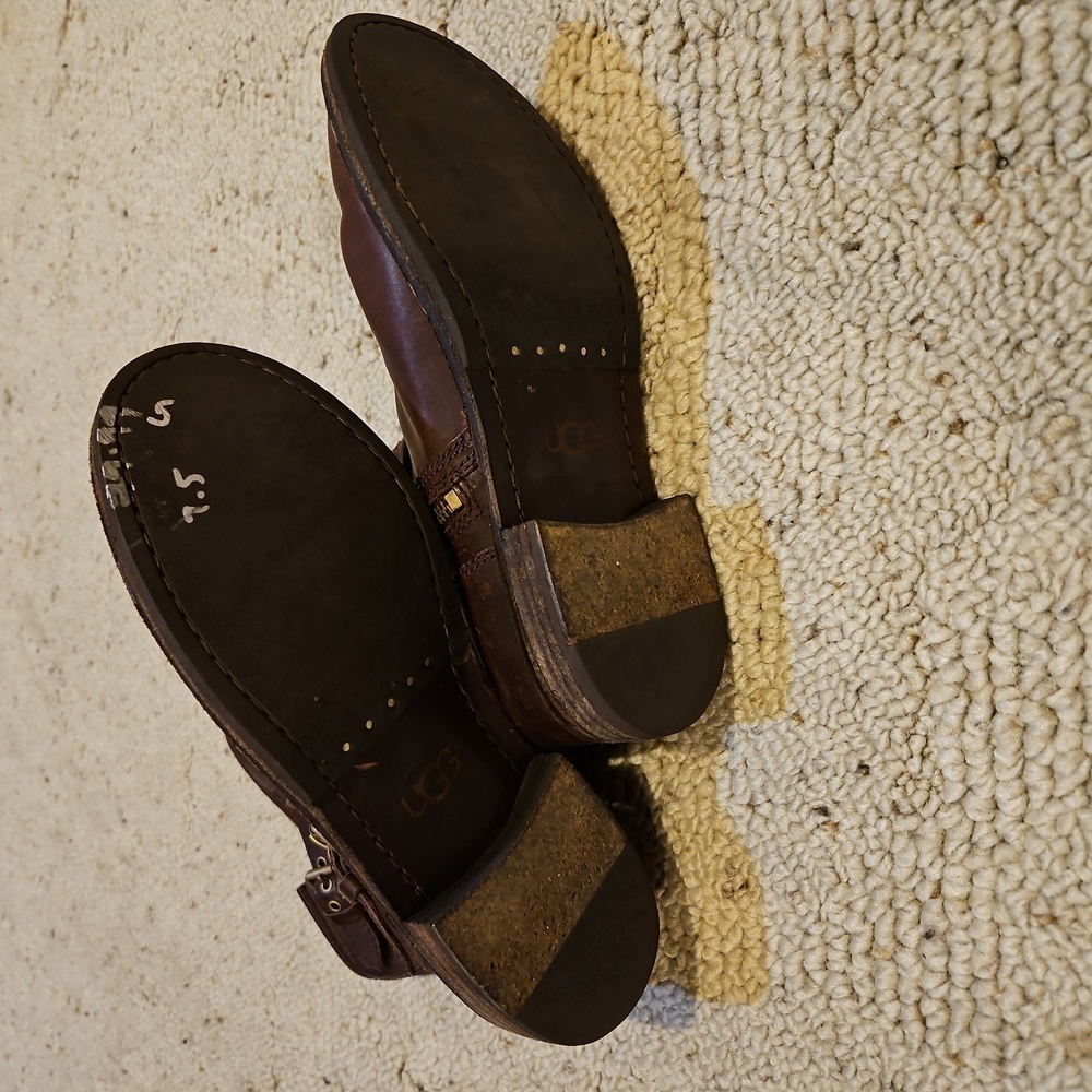 Womens UGG leather Ankle boots - Picture 6 of 8